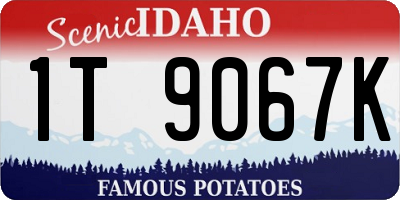 ID license plate 1T9067K