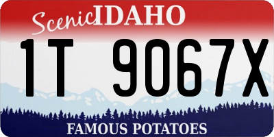ID license plate 1T9067X