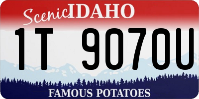 ID license plate 1T9070U