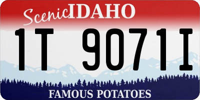 ID license plate 1T9071I