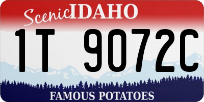 ID license plate 1T9072C