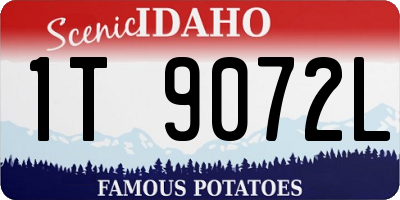 ID license plate 1T9072L