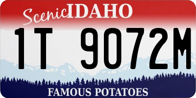 ID license plate 1T9072M