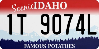 ID license plate 1T9074L