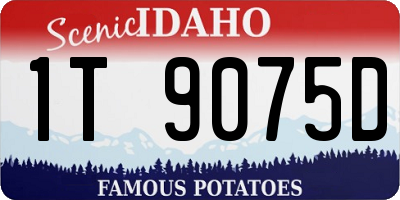 ID license plate 1T9075D