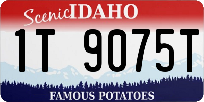 ID license plate 1T9075T
