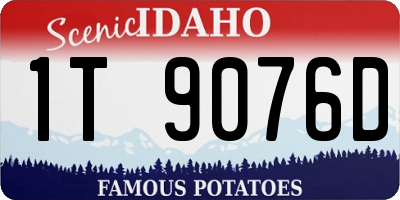 ID license plate 1T9076D