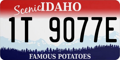 ID license plate 1T9077E