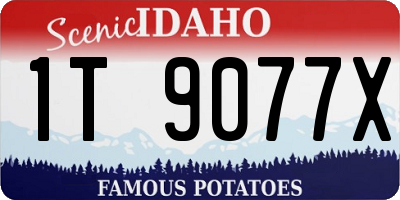 ID license plate 1T9077X