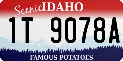ID license plate 1T9078A