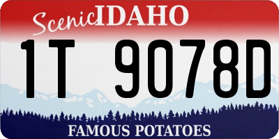 ID license plate 1T9078D