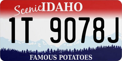 ID license plate 1T9078J
