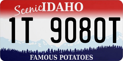 ID license plate 1T9080T