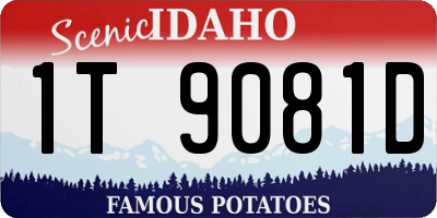 ID license plate 1T9081D