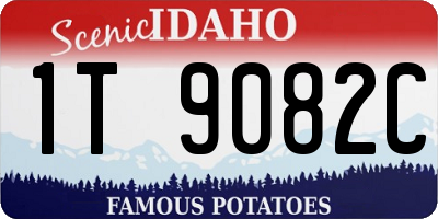 ID license plate 1T9082C