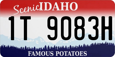 ID license plate 1T9083H