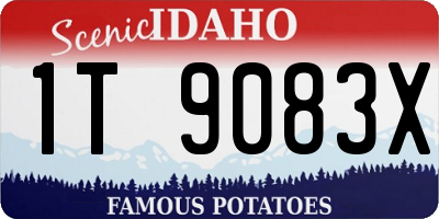 ID license plate 1T9083X