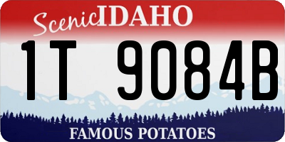 ID license plate 1T9084B