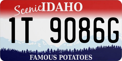 ID license plate 1T9086G