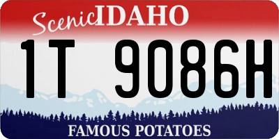 ID license plate 1T9086H