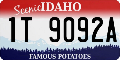 ID license plate 1T9092A