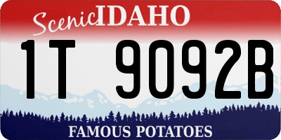 ID license plate 1T9092B