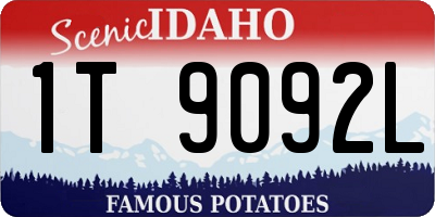 ID license plate 1T9092L