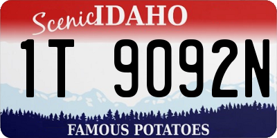 ID license plate 1T9092N