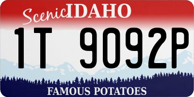 ID license plate 1T9092P