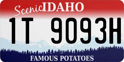 ID license plate 1T9093H