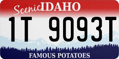 ID license plate 1T9093T