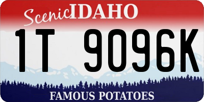 ID license plate 1T9096K
