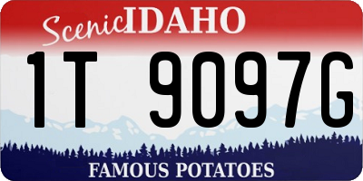 ID license plate 1T9097G