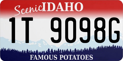 ID license plate 1T9098G
