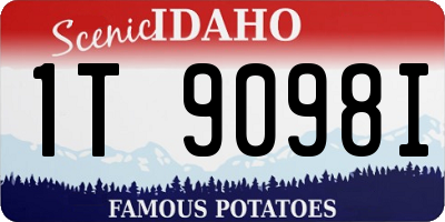 ID license plate 1T9098I