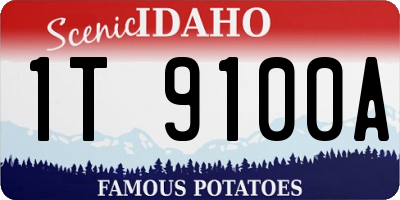 ID license plate 1T9100A