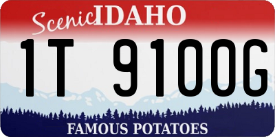 ID license plate 1T9100G