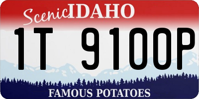 ID license plate 1T9100P