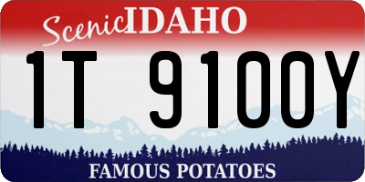 ID license plate 1T9100Y