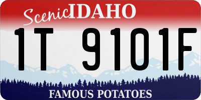 ID license plate 1T9101F