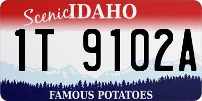 ID license plate 1T9102A