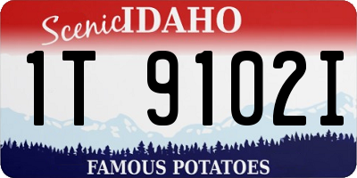 ID license plate 1T9102I