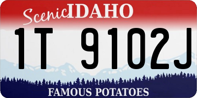 ID license plate 1T9102J