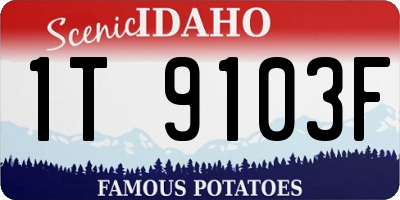 ID license plate 1T9103F
