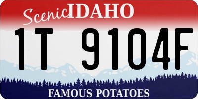 ID license plate 1T9104F