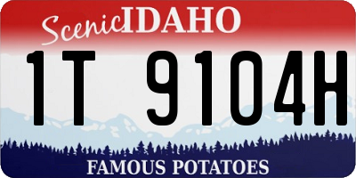 ID license plate 1T9104H