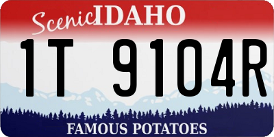 ID license plate 1T9104R