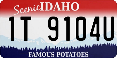 ID license plate 1T9104U