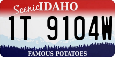 ID license plate 1T9104W