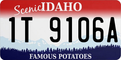 ID license plate 1T9106A